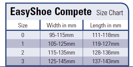 Sizing Chart Easyshoe Performance & Performance N/G